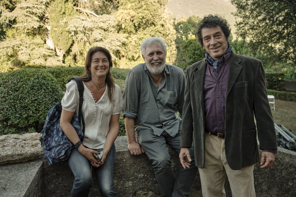 VERONESI TRUCCATO DA GIOVANE! ! !L.Paolucci, F.Piccolo, S.Veronesi - Backstage @Enrico De Luigi DSCF3641